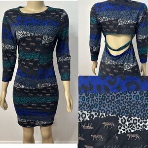 NWT! Victoria’s Secret Dress Open Back Exotic Animal Print Multicolored Size Med